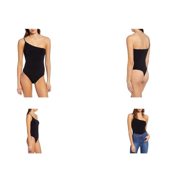 LEITH One-Shoulder Bodysuit Plus Size Black 4X - Picture 2 of 2